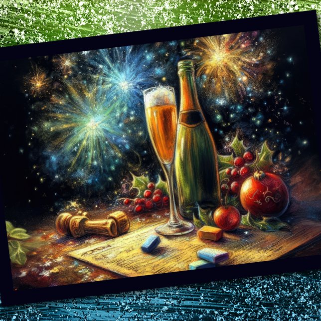 Champagne Glasses and Bucket Holiday Party Invitation (Creator Uploaded)