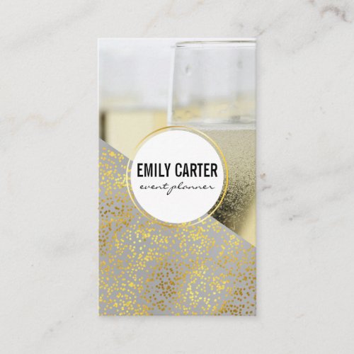 Champagne Glasses Business Card