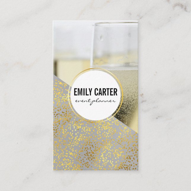 Champagne Glasses Business Card (Front)