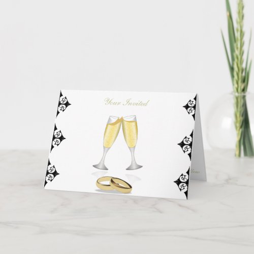 Champagne Glasses Invitation