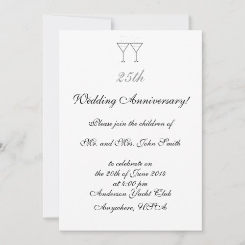 "Champagne Glasses" Invitations