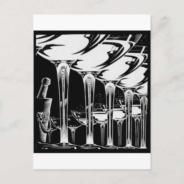 Champagne Glasses Postcard (Front)
