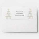 Champagne Glasses Simple Wedding Envelope