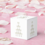 Champagne Glasses Simple Wedding Favor Boxes