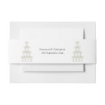Champagne Glasses Simple Wedding Invitation Belly Band