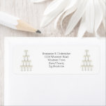 Champagne Glasses Simple Wedding Label