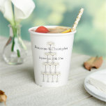 Champagne Glasses Simple Wedding Paper Cups