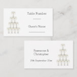 Champagne Glasses Simple Wedding Place Card