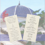 Champagne Glasses Simple Wedding Program