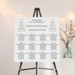 Champagne Glasses Simple Wedding Seating Plan Foam Board