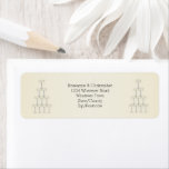 Champagne Glasses Wedding Label