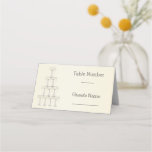Champagne Glasses Wedding Place Card