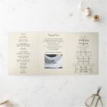 Champagne Glasses Wedding Tri-Fold Program