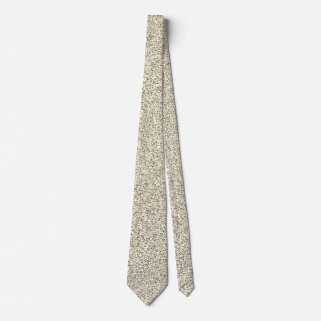 Champagne Glitter Elegant Luxury Chic Accessory Neck Tie (Front)
