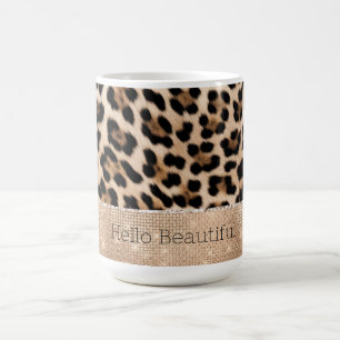 Champagne Glitz Cream Leopard Coffee Mug