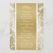 champagne gold Baroque Wedding Menu