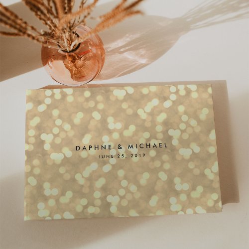 Champagne Gold Bokeh Wedding Guest Book