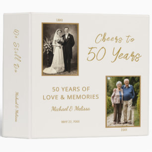 Champagne Gold Cheers to 50 Years Memory Binder