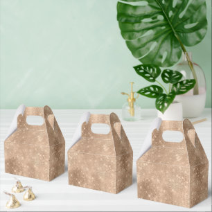 Champagne Gold Glam Sparkle Glitz Favor Boxes