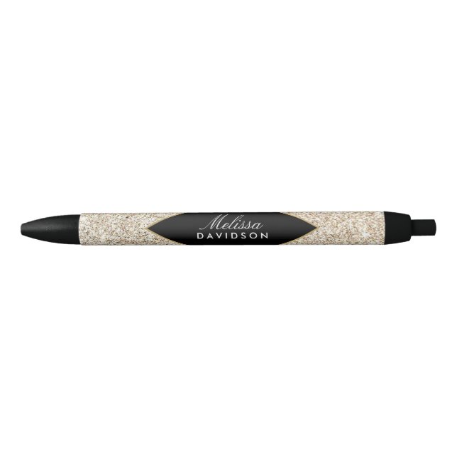 Champagne Gold Glitter and Glamour Pen (Front)