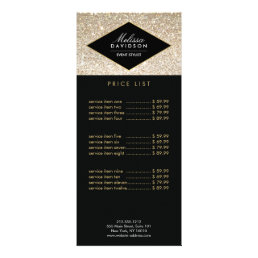 Champagne Gold Glitter and Glamour Rack Card