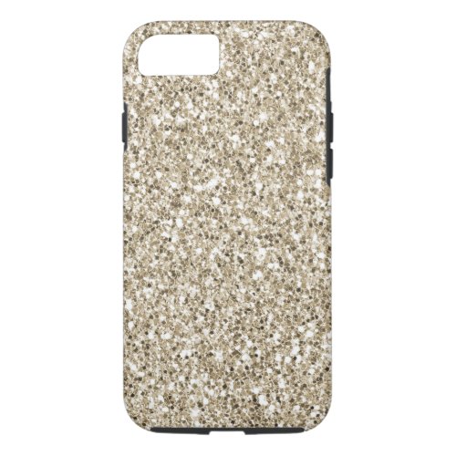 Champagne Gold Glitzy Glitter iPhone 87 Case