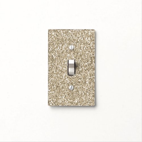 Champagne Gold Glitzy Glitter Light Switch Cover