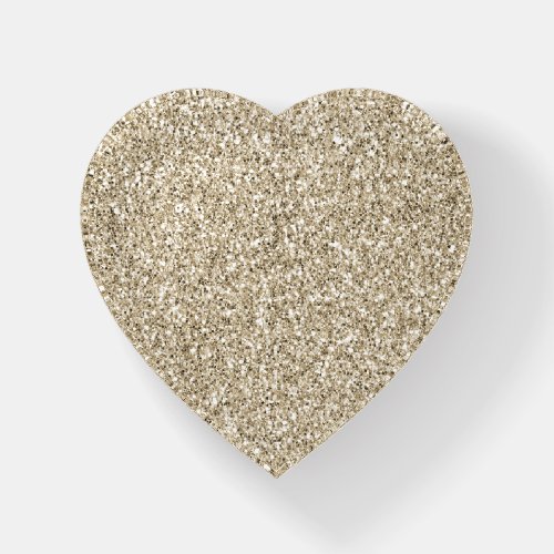 Champagne Gold Glitzy Glitter Paperweight