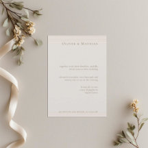 Champagne Gold Modern Minimalist Elegant Wedding