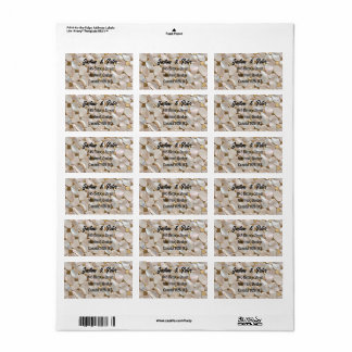 Champagne Gold Pearl Mosaic Label