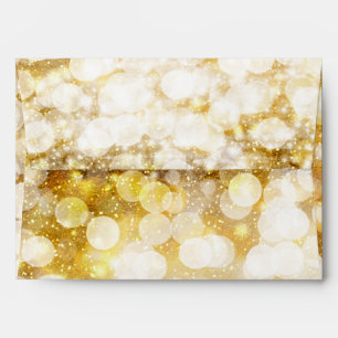 Champagne Gold Sparkling Lights Party Envelopes