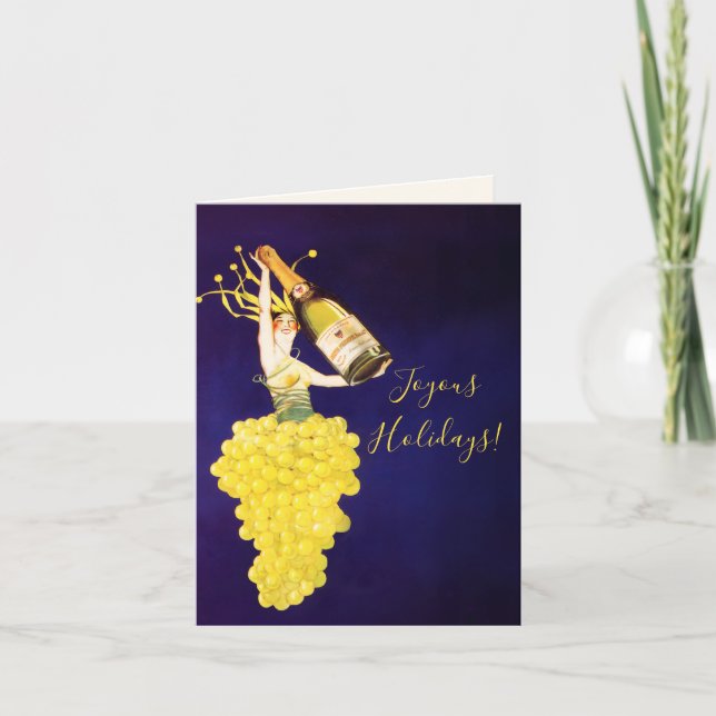 Champagne Grapes Holiday Card (Front)
