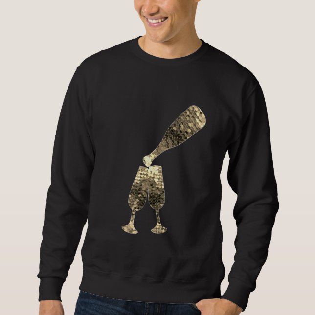 Champagne Great For Mom Dad Sweatshirt (Front)