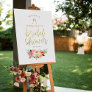 Champagne Heart Gold Bridal Shower Welcome Sign