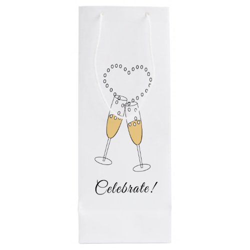 Champagne Heart Toast Wine Gift Bag