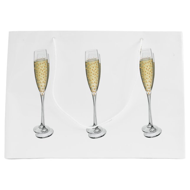 Champagne Hearts Gift Bag (Front)
