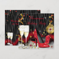 Champagne Holiday Party Red High Heels