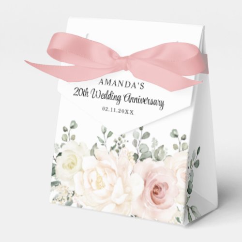 Champagne Ivory Blush Pink  Wedding Anniversary Favor Boxes