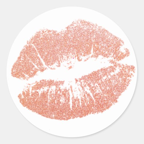 Champagne Kiss Sticket Classic Round Sticker