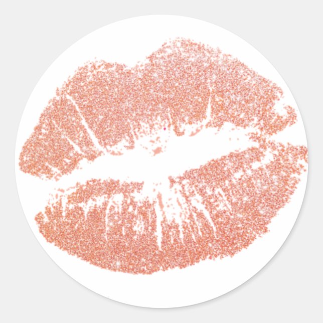 Champagne Kiss Sticket Classic Round Sticker (Front)