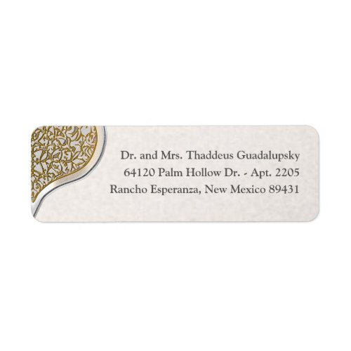 Champagne Lace Return Address Labels Label