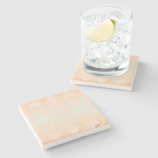 Champagne Lace Stone Coaster (Side)