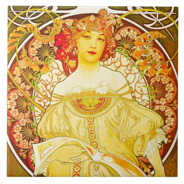 Champagne - Large Ceramic Tile (Front)