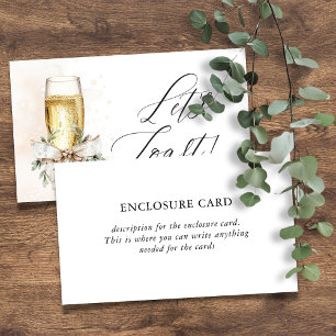 Champagne Let's Toast Winter Generic Enclosure Card