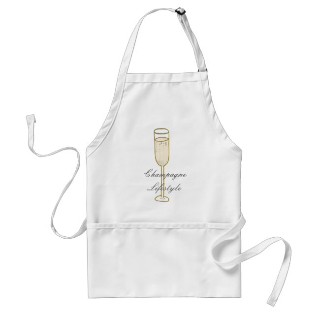 Champagne Lifestyle Adult Apron (Front)