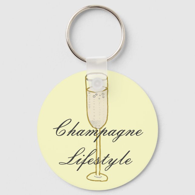 Champagne Lifestyle Keychain (Front)