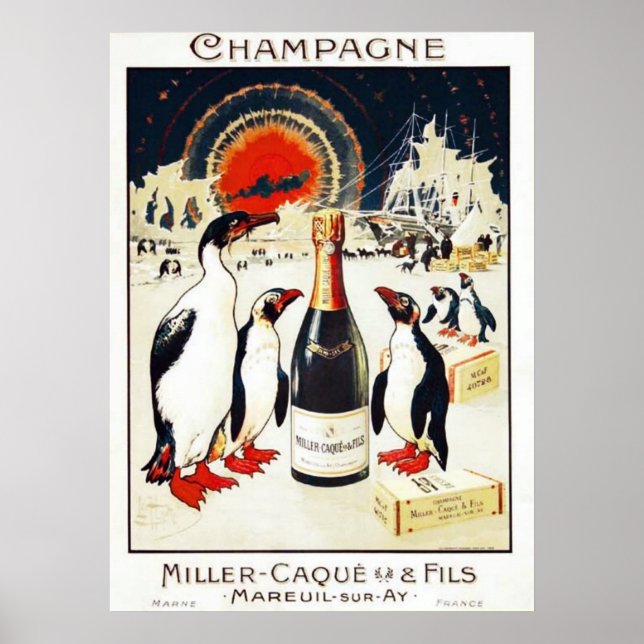 Champagne Miller-Caqu and Fils Poster (Front)