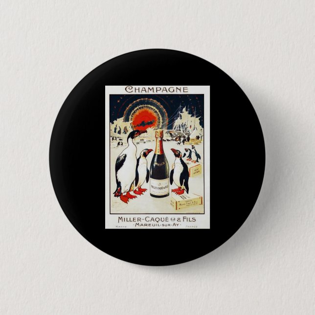 Champagne Miller-Caque & Fils Pinback Button (Front)