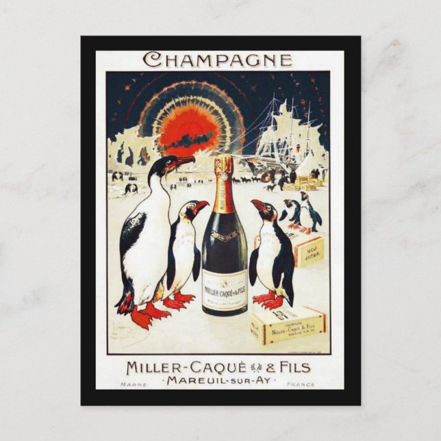Champagne Miller-Caque & Fils Postcard (Front)
