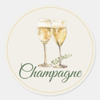 Champagne Mimosa Bar Bottle Sticker